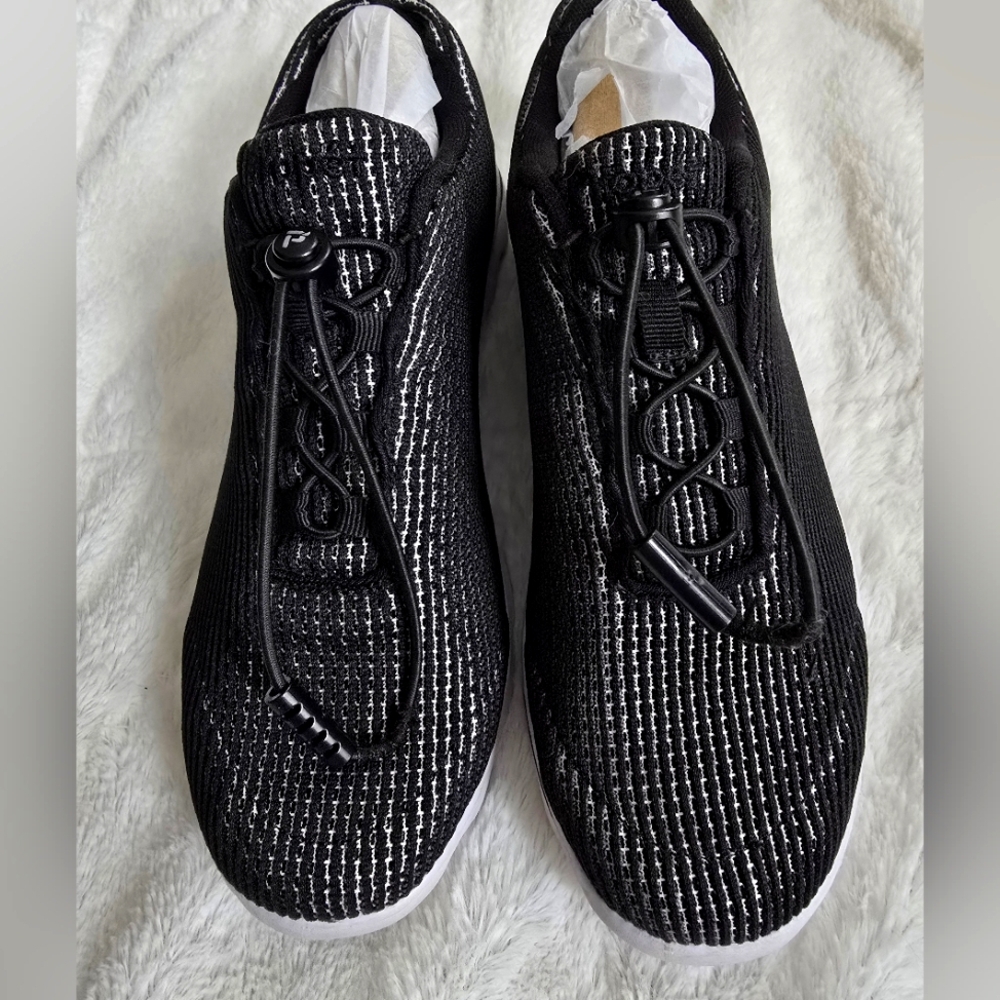 Propet Black and White Athletic Shoes
